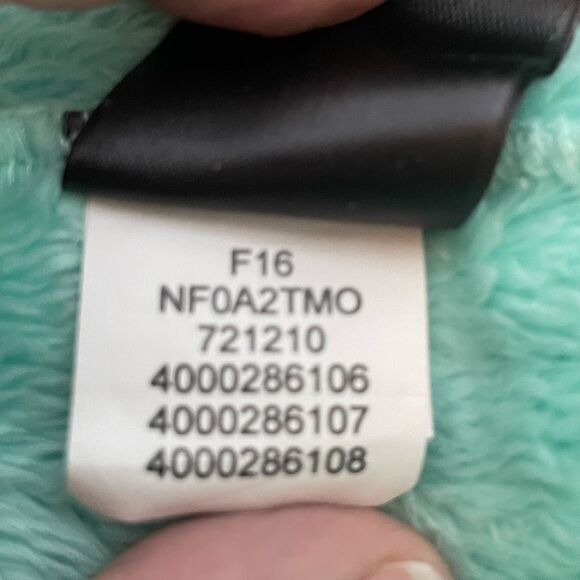 The North Face Pile Fleece Jacket Mint Green Zip Up Girls XL 18 - Picture 8 of 10